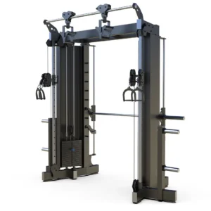 máquina smith con poleas y torre de pesas selectorizada